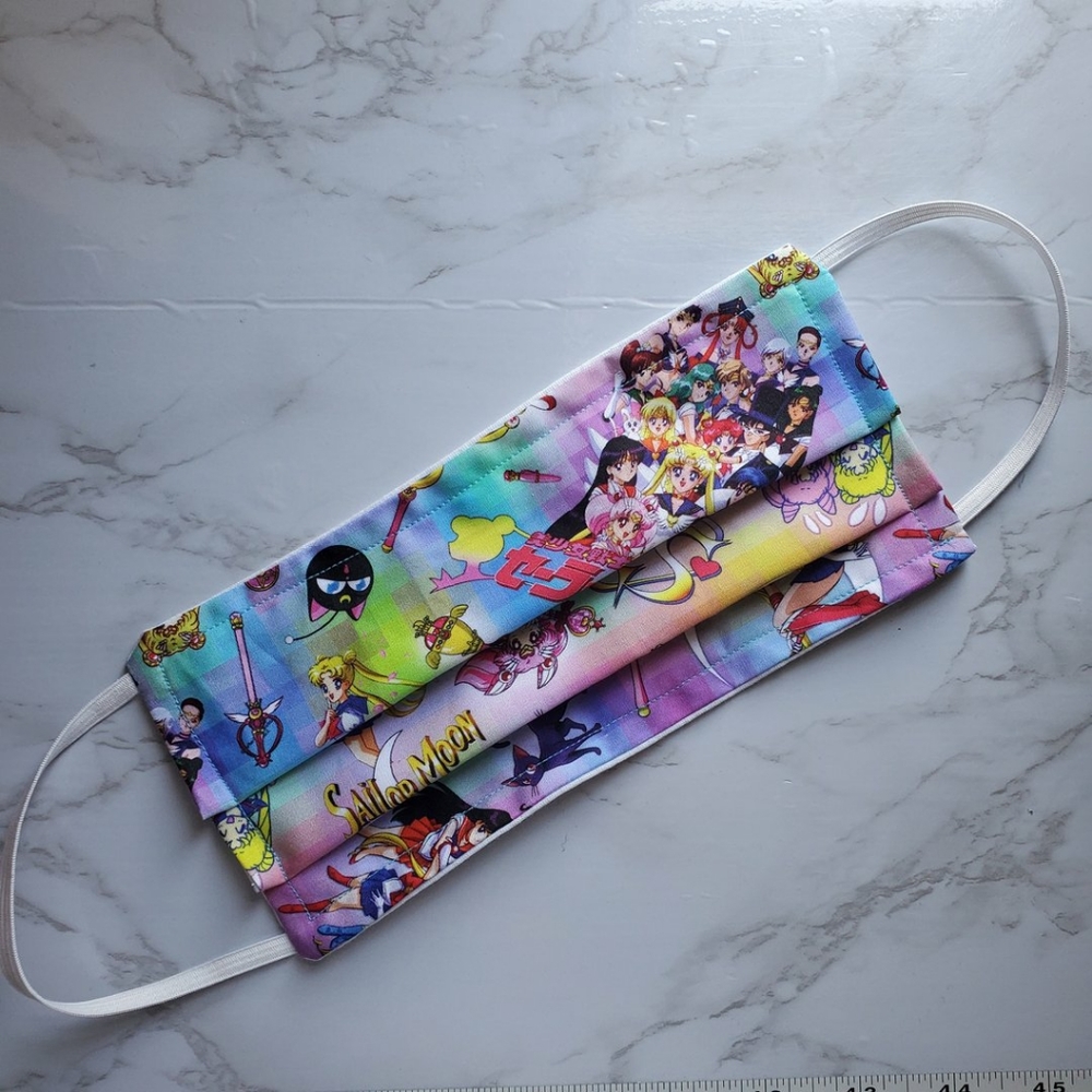 Adult Face Mask Handmade 2 Ply Cotton Sailor Moon